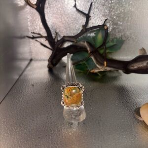 7 1/2 Rhyolite Ring with Vibrant Design